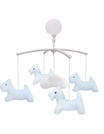 Carrousel chiens pour lit - Collection Bleu